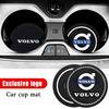 2Pcs Car Silicone Coaster Anti-Slip Water Cup Drink Mat Interior Decoration For Volvo XC90 V90 V60 XC60 V40 EC40 EX40 Keychain