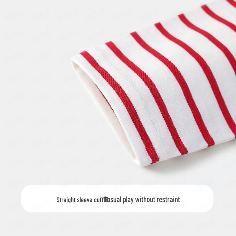 MQDMINI Boys' Striped Bear Long-Sleeve T-Shirt