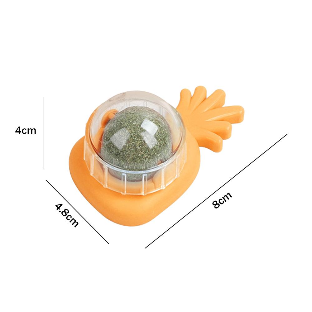 Cat Catnip Toys Ball Treats Healthy Cat Candy Licking Snacks Promote Digestion Rotatable Natural Interactive for Teeth Cleaning