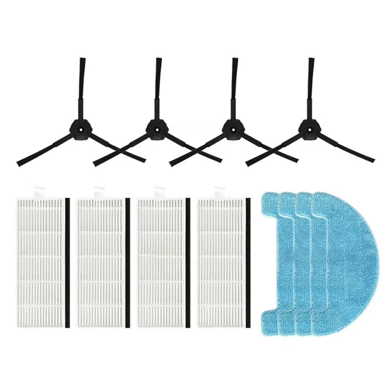 A20F-For KITFORT KT-590 Robot Vacuums Side Brush Hepa Filter Mop Cloths Wipe Rag Replacement Spare Part Accessories