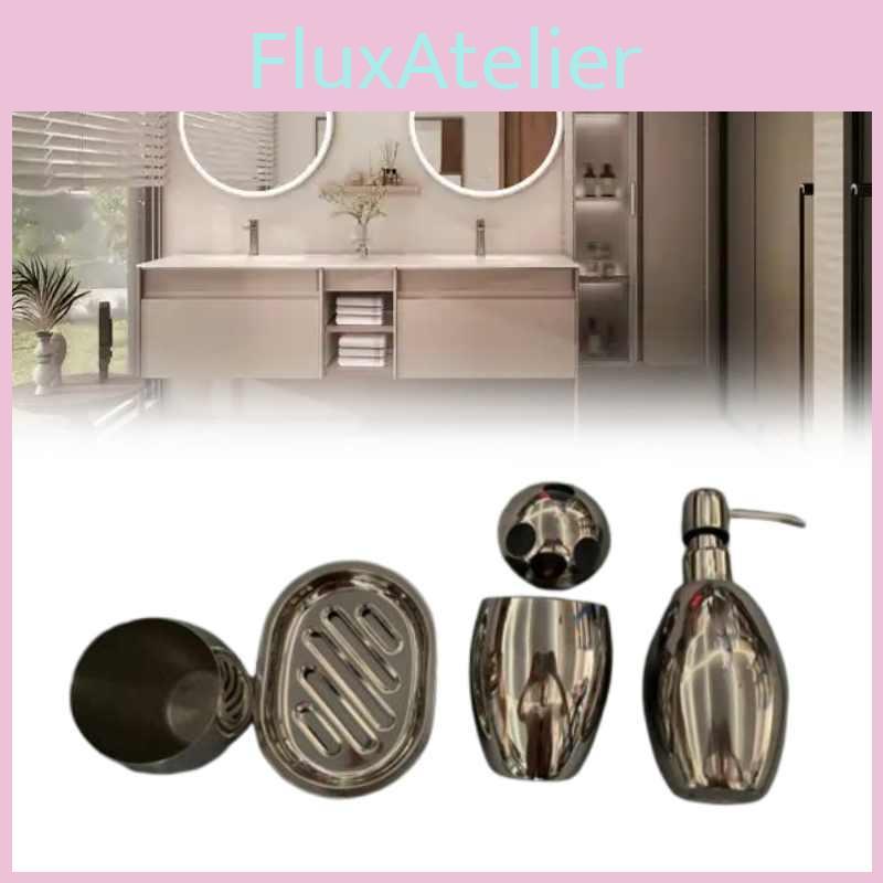 Stainless Bathroom Steel Set Storage Lotion Bottle Washbasin Cup Tool Durable