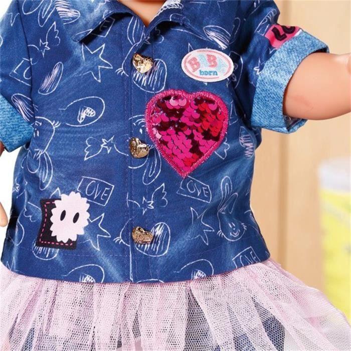 Baby Born Deluxe Ensemble Robe en Jeans 43 cm