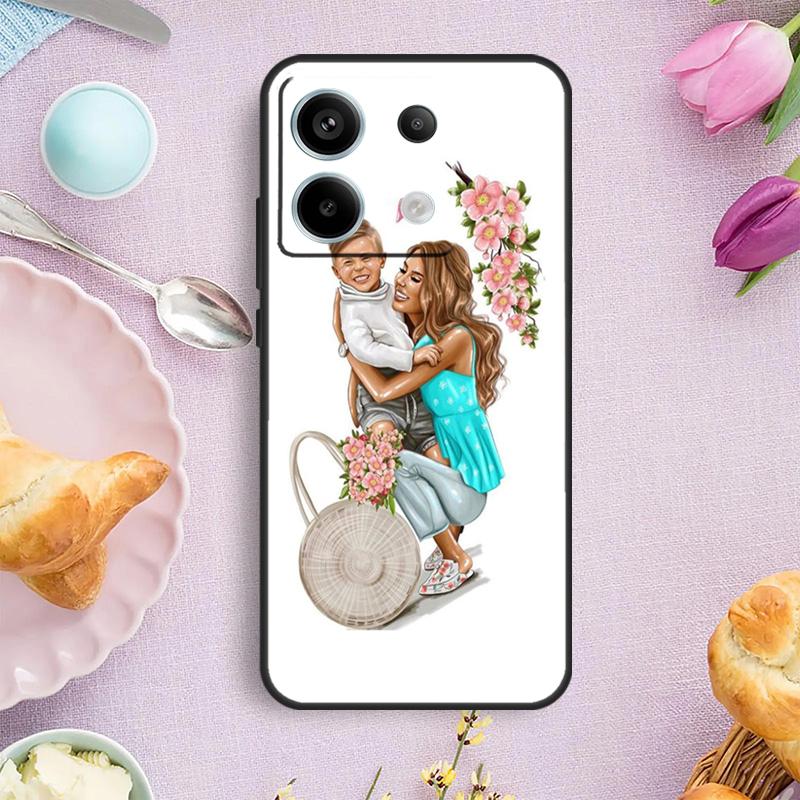 Baby Mom Girl Queen Case For Xiaomi Redmi Note 15 Pro Plus 10 11 12 13 14 Pro Cover For Redmi 14C 15C 12C 10C 13C