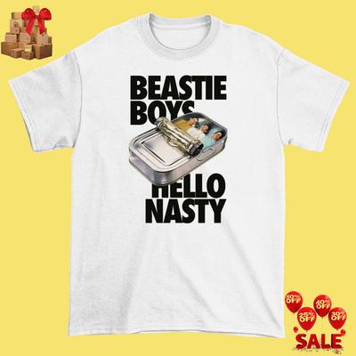 Beastie Boys #039Hello Nasty#039 WHite Unisex S4XL Gift Fans Shirt Unisex T-Shirt