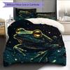 Frog Pattern Bedding Home Decoration Birthday Gift (1 * Duvet Cover + 2 * Pillowcase, Without Core)