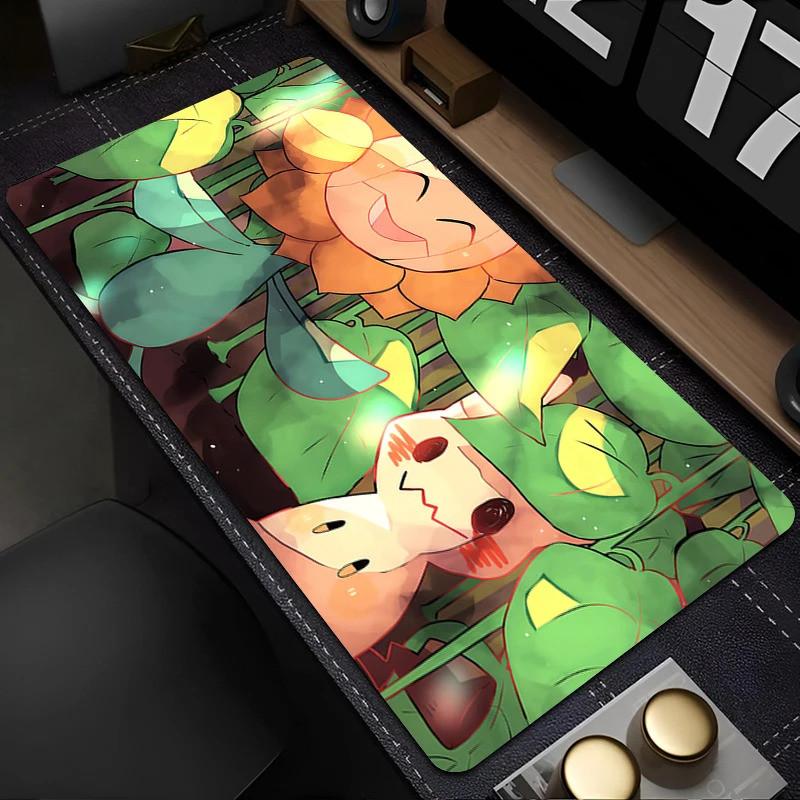 Mouse Pad XXL Psychedelic Colorful Mmimikyu Mousepad Laptop Japan Anime PpokemonS Keyboard Rug PC Cute Gamer Cabinet Desk Mat 800x300x2mm