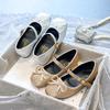 2026 new little girl leather shoes with dress soft sole children's crystal shoes single shoes