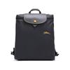 Le Pliage Club 26 Rucksack mit großer Kapazität, leicht, faltbar, aus Nylon-Canvas, Mini-Damenrucksack, Metallic-Grau 1699619300