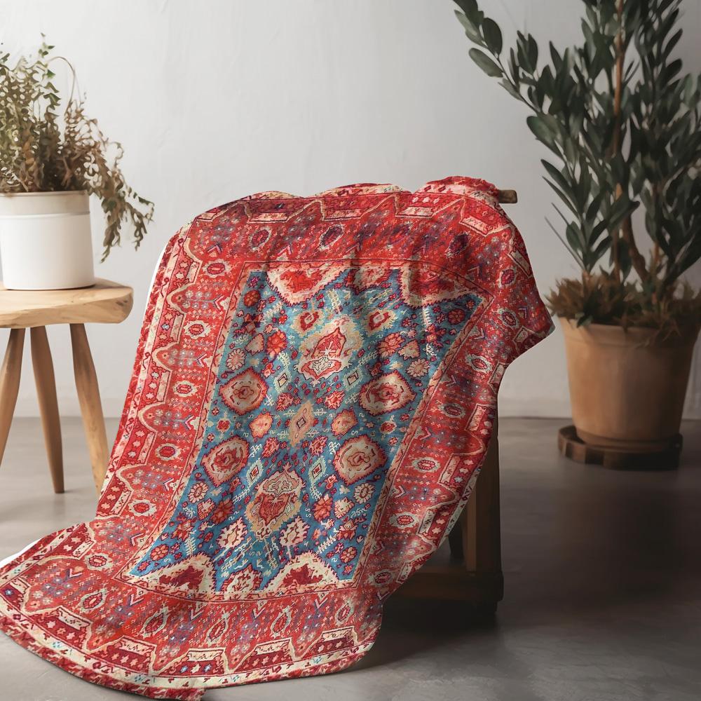Vintage Türkischer Kilim Teppich Decke Baumwoll Überwurf Weich Gemütlich Bett Sofa Dekorativer Teppich Matte Kissenbezug