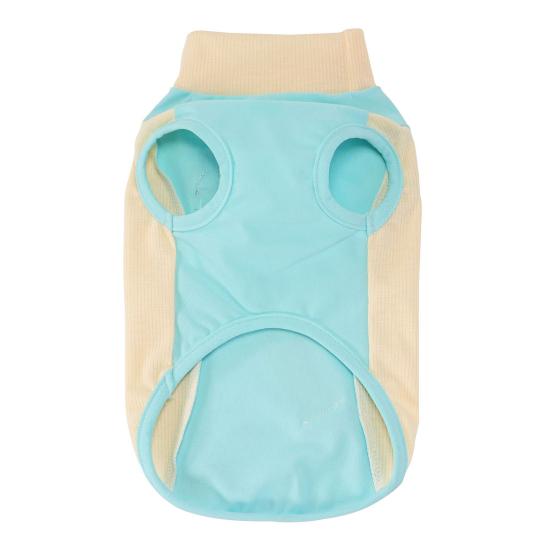 Dog T-Shirt Breathable Pet Vest Summer Dog Clothes Color Block Puppy Tee Shirt with D-Ring for Small Dogs