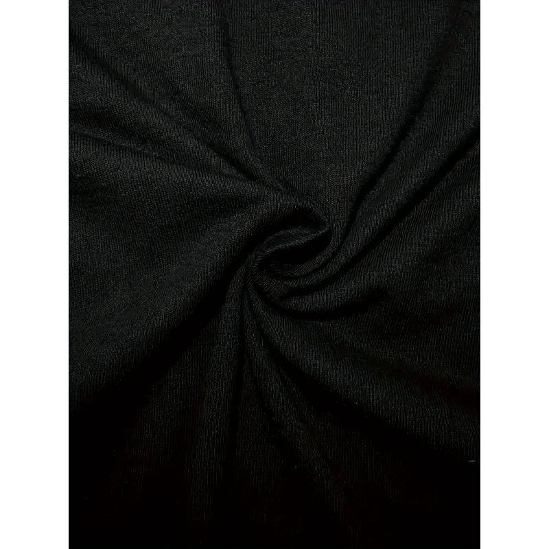 European Sizes Plus Size Men's Letter Printed T-Shirt - Soft Crew Neck, Comfortable Fit, Slightly Elastic Knitted Fabric