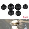 6x Turn To Rod Ball Head Dust Protection Rubber Cover Dust Cover Boot Set Black Ball Joint Boot Car Accessories