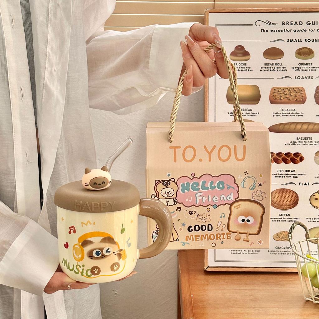 Creative Bear Cartoon Mug High Pretty Drinking Water Cup Souvenir Cute Household Coffee Cup