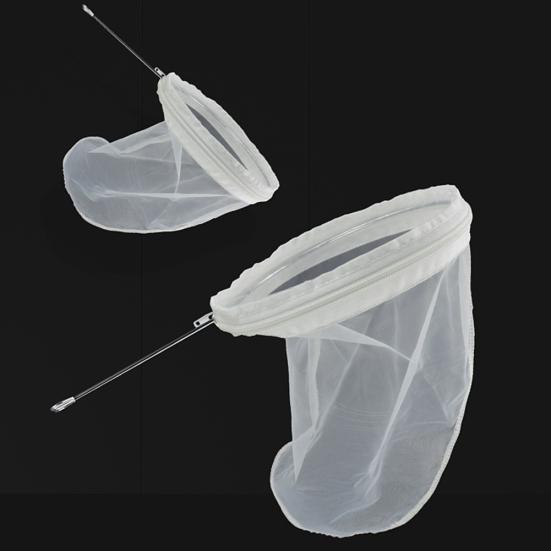 Reusable Stainless Steel Handle Cotton Cloth Strainer Coffee Tea Mesh Filter Bag
