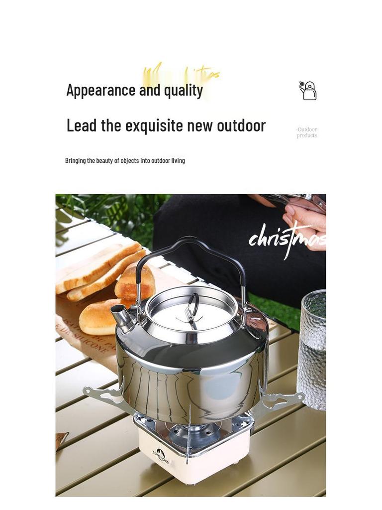 316 Stainless Steel Outdoor Camping Kettle for Tea Making