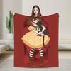 Fran Bow y Sr. Mantas Medianoche Súper Suave Tendencia Callejera Manta de Felpa para Niños Adultos Exterior Franela Colcha Cubre Cama