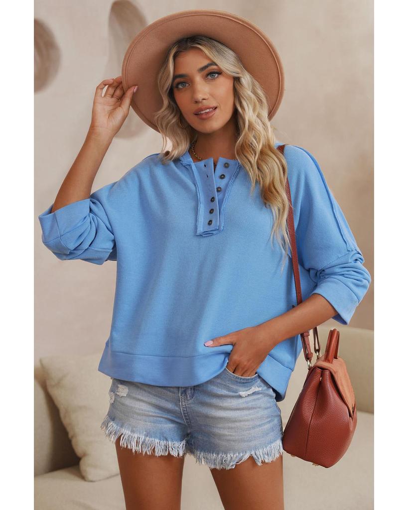 Azura Exchange Button Trim Hoodie