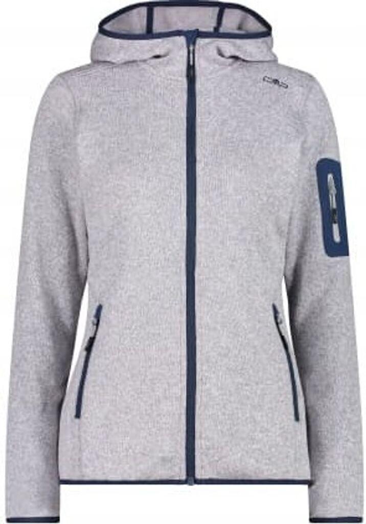Куртка CMP Woman Fleece Jacket Fix Hood (3H19826) Knit/Tech Melange Hoody (3H19826) argento/blue