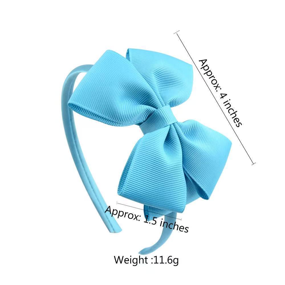 4-Inch European & American Children's Ribbed Bow Headband - Sweet Girl Hair Accessory