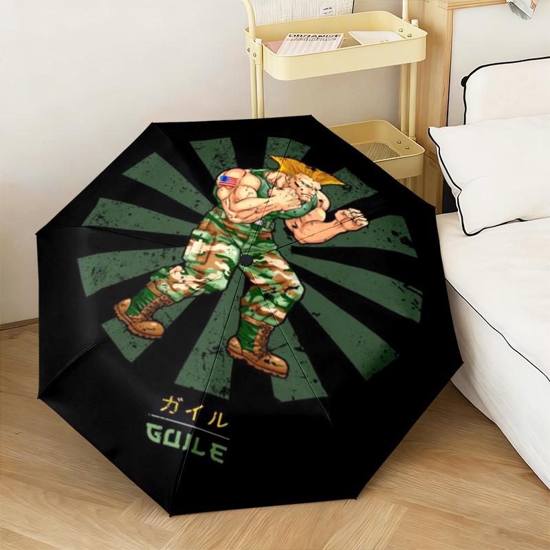 Super Street Fighter Automatic Umbrella - Suitable Travel Portable Umbrella Outdoor sun shading umbrella Suitable For All Seasons
