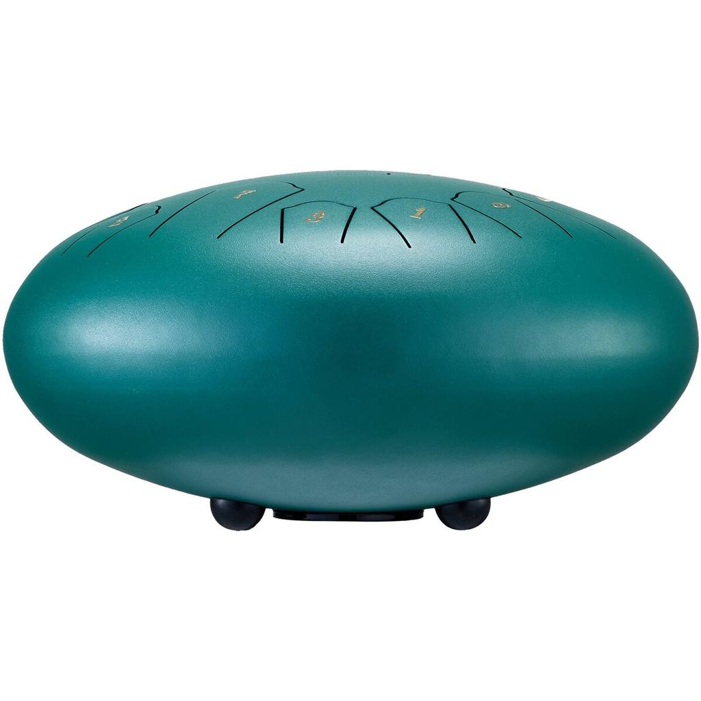 Steel Tongue Drum 12 in 13 Notes Rain Drum for Outside C Major Green