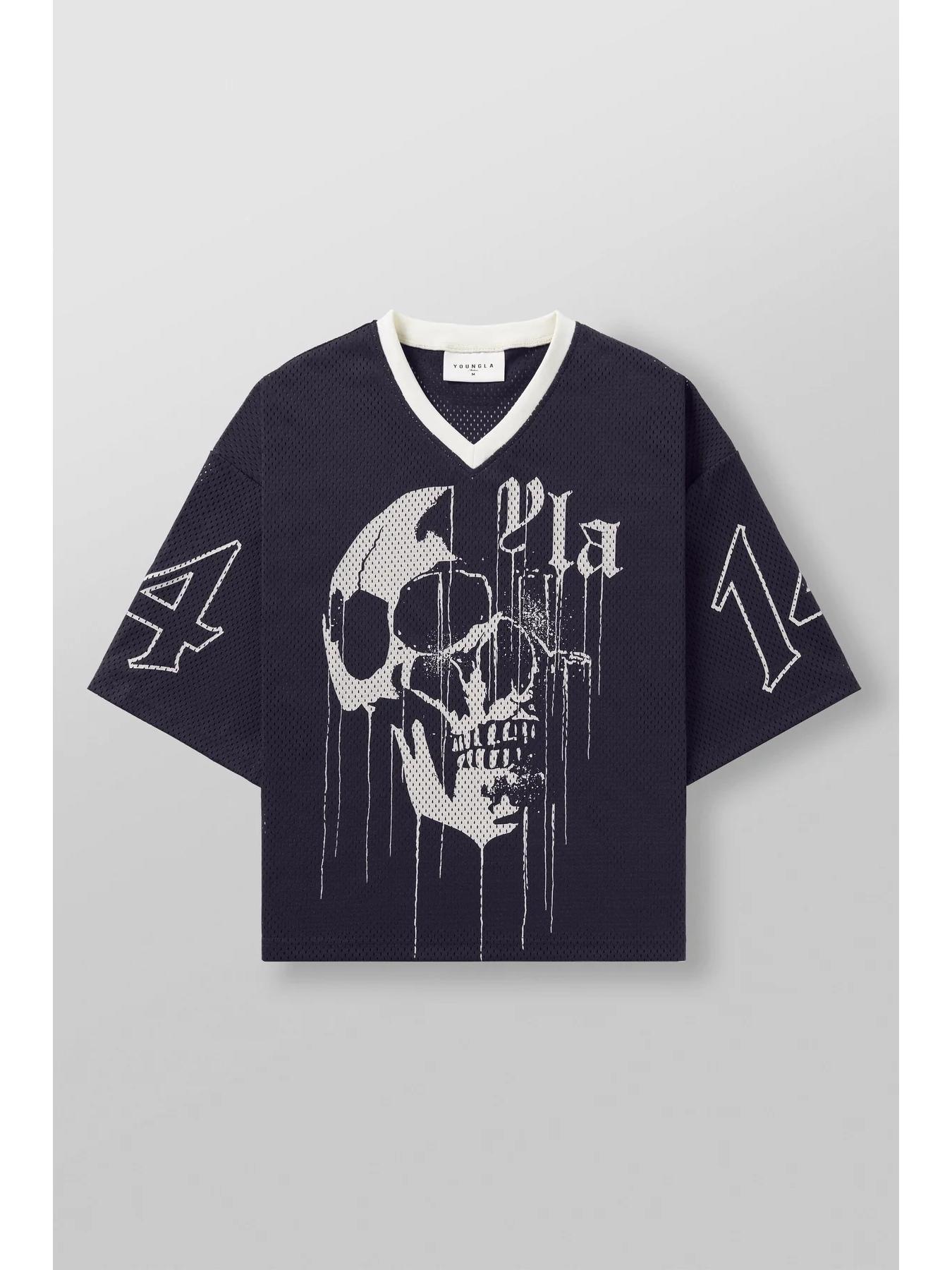 

YOUNGLA Мужская быстросохнущая летняя спортивная сетчатая футболка свободного размера Large