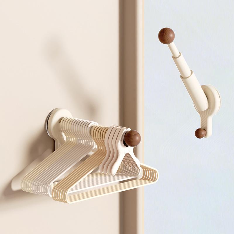 Hanger storage artifact No punching and retractable balcony wall hanging Multifunctional finishing rack Household drying rack Storage hanger