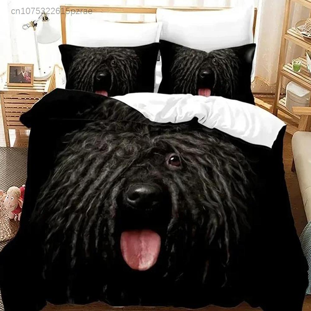 Cute Dog Lovely Puppy Pet Bedding Set 3D Printed Suitable For Bedroom Duvet Cover Set With Pillowcases Kids Home Textile