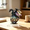 Acrylic Dragon Ornaments Fantasy Statue, Gothic Tabletop Figurine, Mythical Theme Room Decor Desktop Ornament for Office Bedroom Gaming Durable