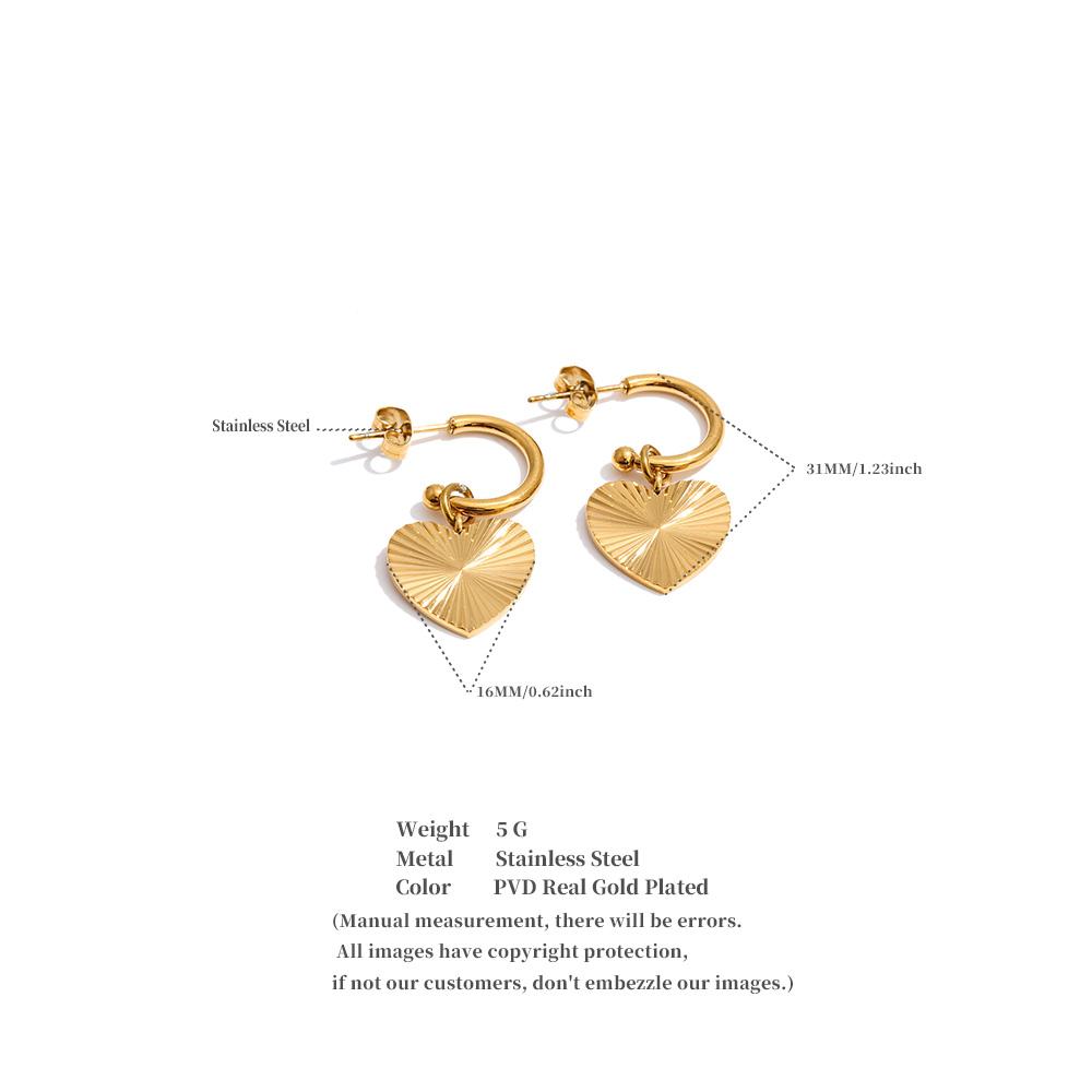 Eetit Fashion Stainless Steel Heart Drop Dangle Earrings for All Occasions Valentine's Day Gift Charm Classic Jewelry Rust Proof