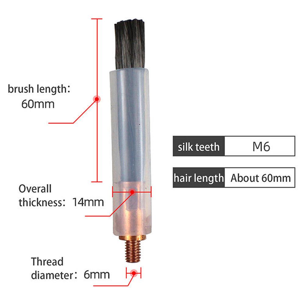 

1pc M6/M8/M10 Pickling For WIG MIG MAG Brush Cover Carbon Fibre Weld Cleaning Brush Cleaning Tool Cleaner Weldseam Accessories