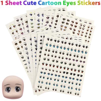 Cartoon Eyes Cute Anime Figurine Eye Water Stickers Eyes DIY Doll Accessories LY