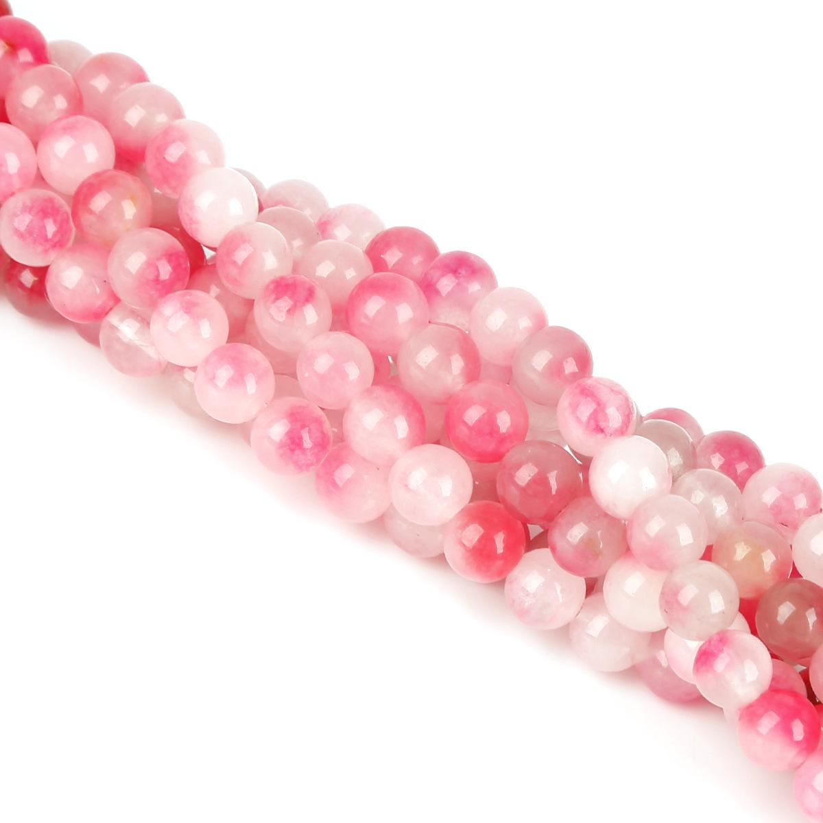 

Бусины из белого камня в древнем стиле ручной работы для заколок и браслетов DIY 8mm diameter, 5 per pack розовый