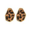 Retro Leopard Irregular Stud Earrings - High-End Autumn/Winter Design