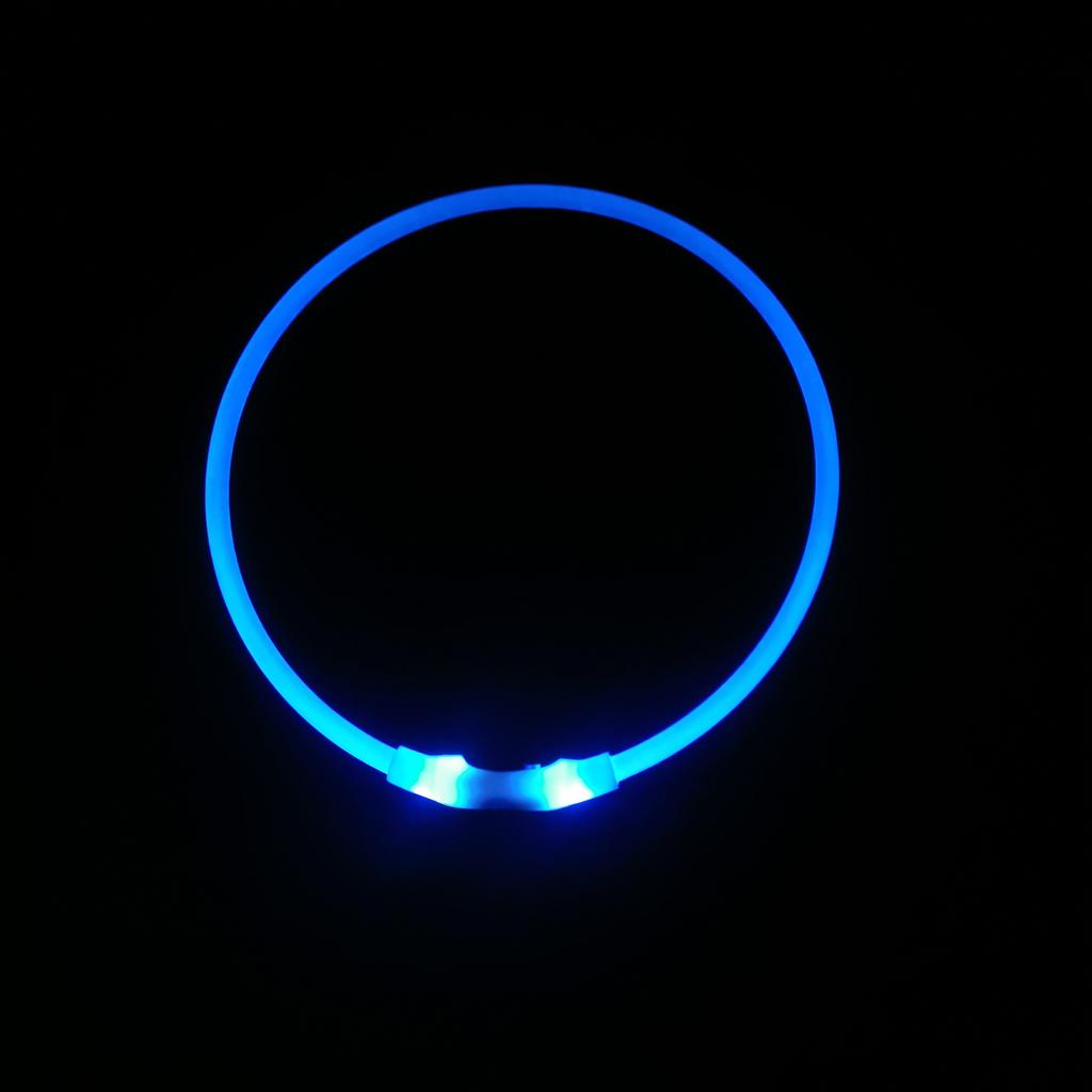 USB Rechargeable LED Dog Collar 3 Modes Glowing Light for Cats Dogs Pet Safety Night Walking Loss Prevention