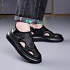 Fashion 2024 Summer New Designer Sandals for Men Black Fashion Casual Platform Sandal Shoes Male Breathable Mesh Beach Shoes Man