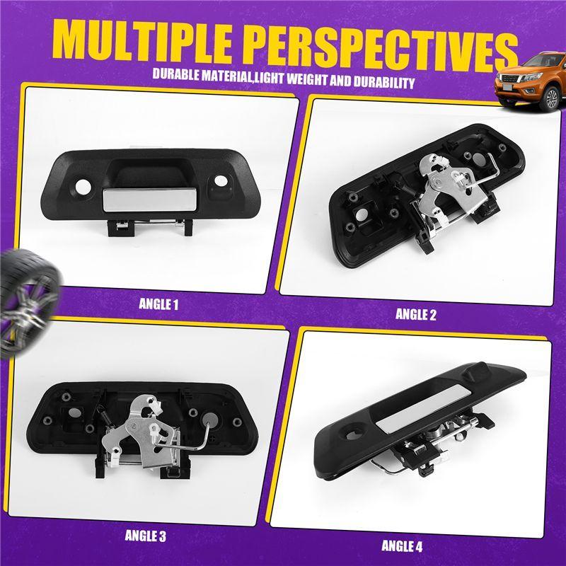 Car Rear Tailgate Handle Durable Rear Door Handle With Camera-Key Hole, For Nissan Navara NP300 2014 2015 2016 2017 2018+ 90606-