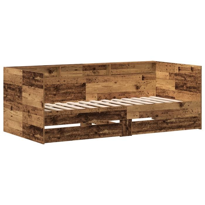 VidaXL Canapé avec tiroir Bois ancien Bois d'ingénierie 75 x 190 cm 3334005