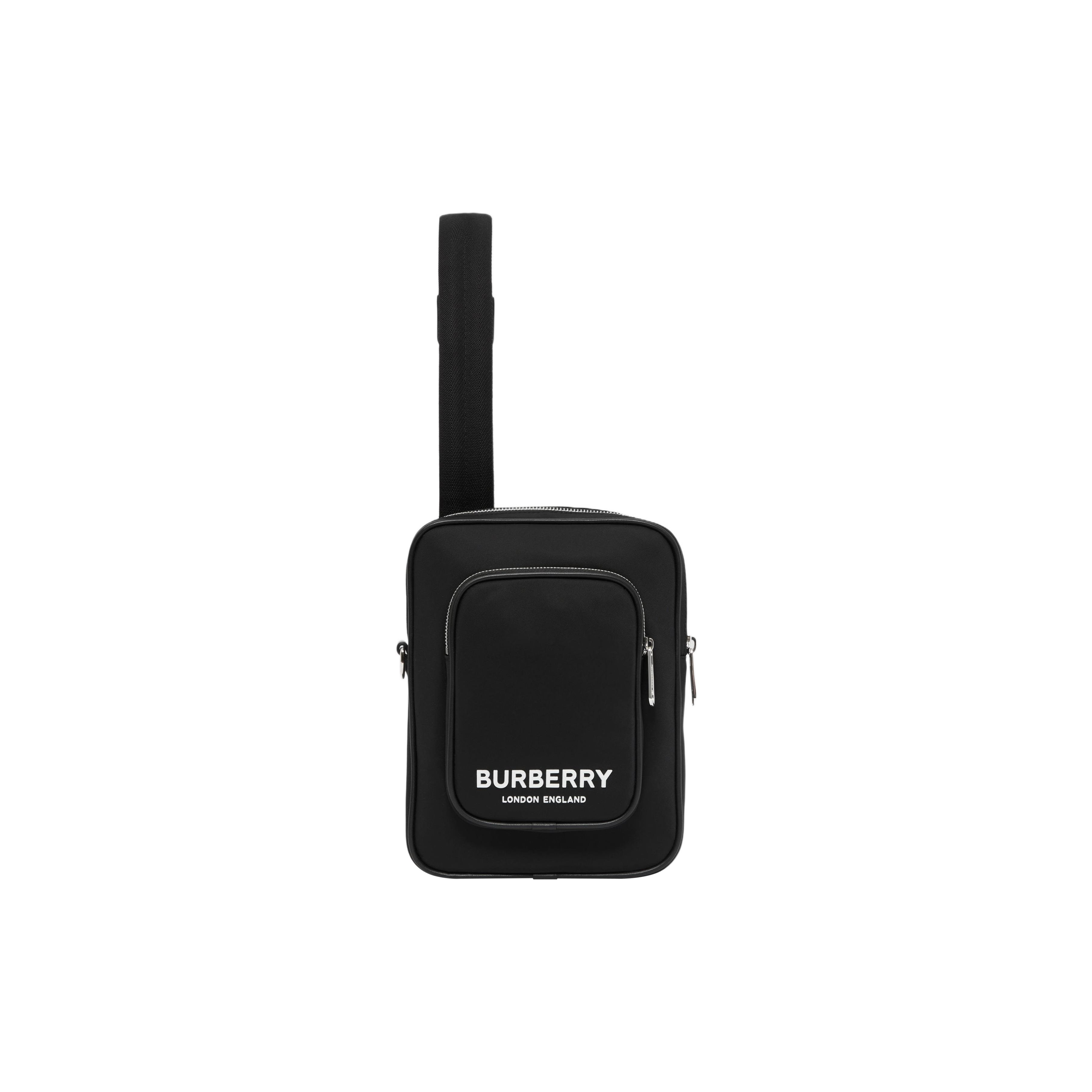 

Burberry Logo Print Adjustable Shoulder Strap Nylon Chest Bag Crossbody Shoulder Bag Men bags Black 80547471 Basic Set (Bag+Dust Bag)