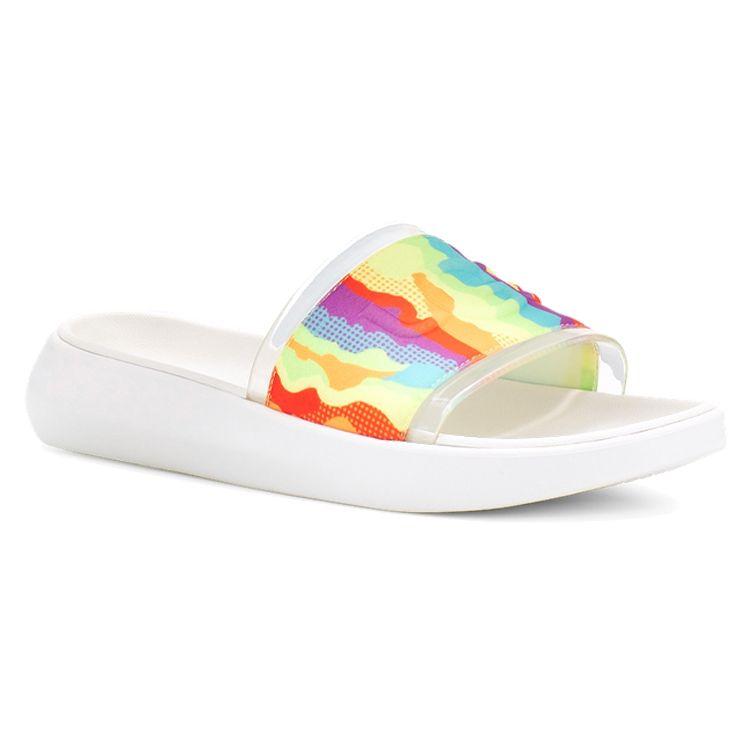 UGG Slide Cali Collage Rainbow Stripe 1120001-RSTR