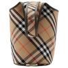 Burberry Borsa a Spalla Hobo a Quadri Vintage con Bordi in Pelle Beige Borsa Tote 80946781