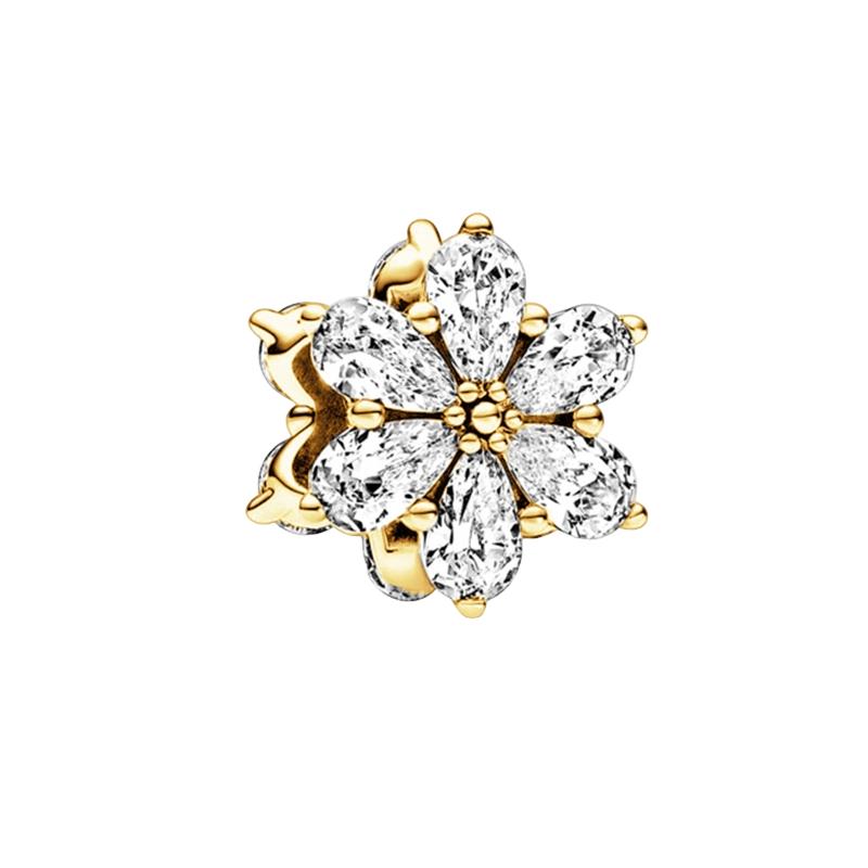 Nuevos Originales Brillantes Dorados Tortuga Serpiente Copo de Nieve Colgantes Charms Cuentas DIY Joyería para Mujer Regalo Cuentas Aptas para Pulseras