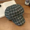 Versatile Red Plaid Cloud Beret Cap For Women Perfect For Casual Spring And Wear Summer