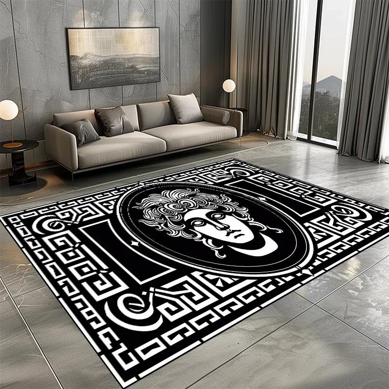 Modern Luxury Carpet for Living Room Fashion Design Big Size Rugs Cloakroom Non-slip Floor Mats Bedroom Bedside Soft Carpets