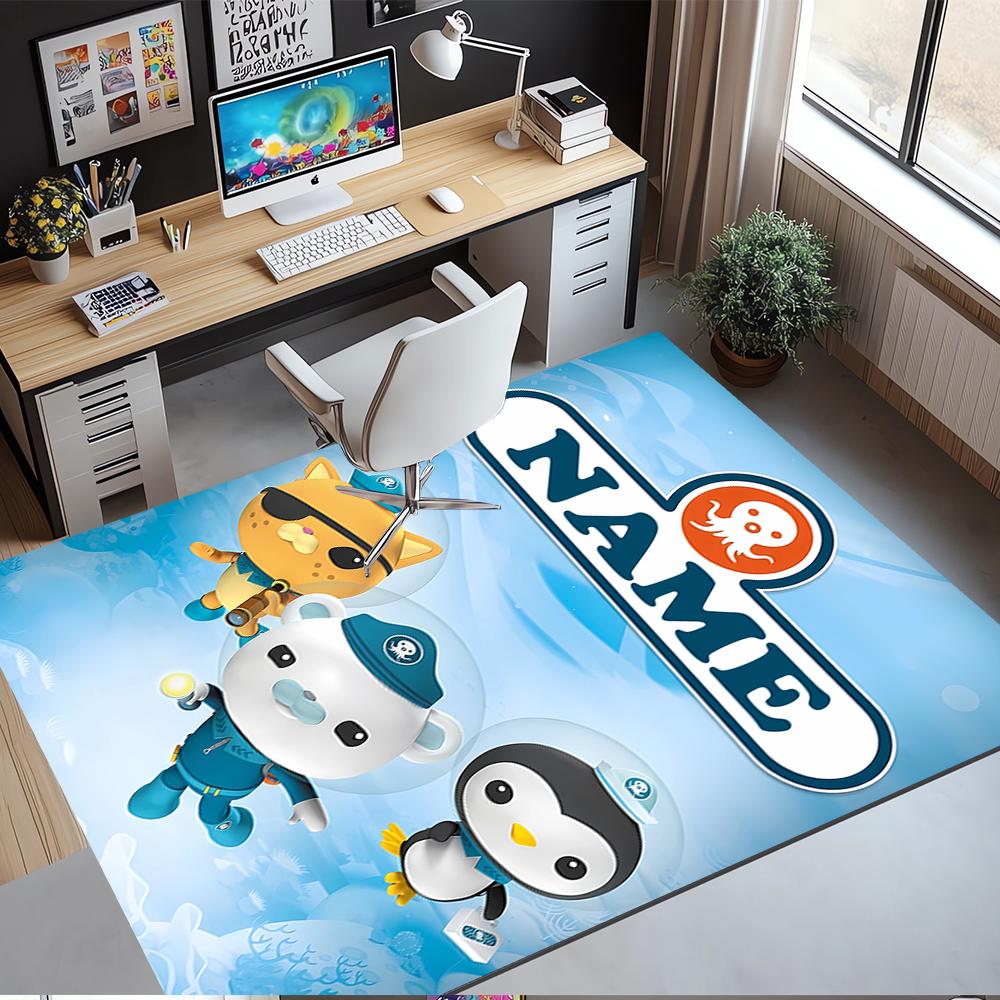 Custom Name The Octonauts Printed Carpet,Rug for Office Chair Living Room Bedroom Kitchen Room Decor Gifts.
