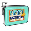 Retro-Fischdosen-Design Kosmetiktasche Sardinen Kosmetiktasche, durchsichtige wasserdichte Tasche, Reißverschluss Transparente Reise-Aufbewahrungstasche Verschluss Toilettenartikel für Damen