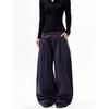 Kisko American Retro Heavy-Duty Washed Baggy Wide-Leg Cargo Pants Unisex Trendy Loose Straight Casual Pants