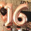 Foil Number Balloons Party Decorations for Birthday Wedding Baby Shower Festive Supplies Air Inflation Balloons