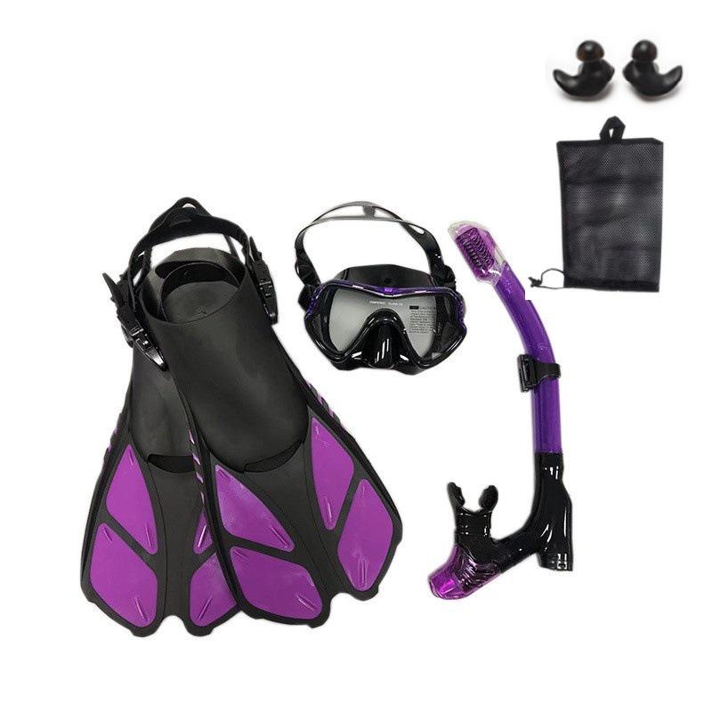 Adult Large Frame HD Anti-Fog Diving Mask & Waterproof Snorkel Set - Swimming Equipment