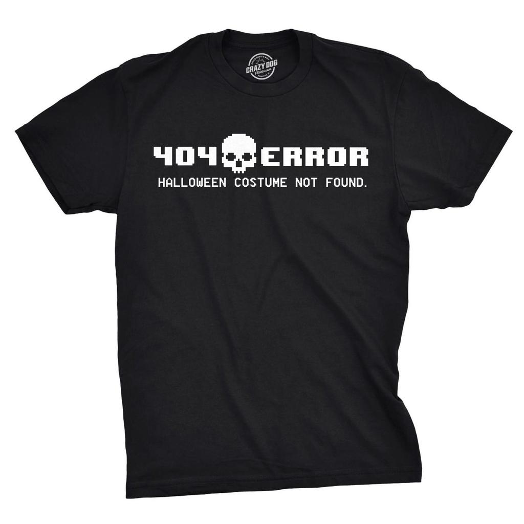 404 Error Costume Not Found T-Shirt, Funny Halloween Shirts for Men, Lazy Costume Tee, Nerdy Halloween Gift for Him